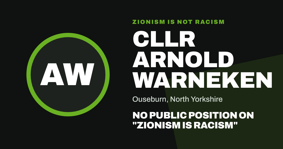 Share image: Cllr Arnold Warneken, Ouseburn ward, North Yorkshire