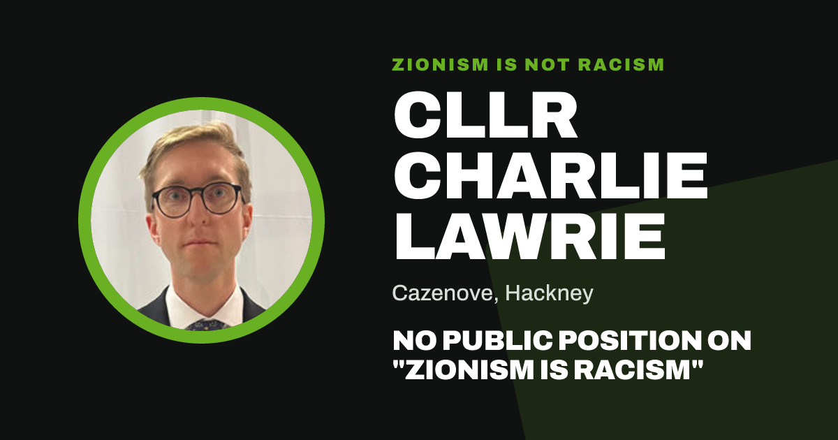 Share image: Cllr Charlie Lawrie, Cazenove ward, Hackney