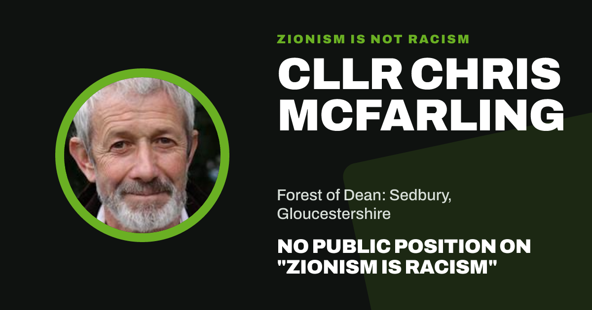 Share image: Cllr Chris McFarling, Forest of Dean: Sedbury ward, Gloucestershire
