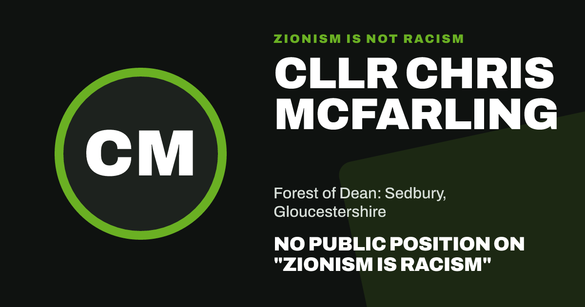 Share image: Cllr Chris McFarling, Forest of Dean: Sedbury ward, Gloucestershire