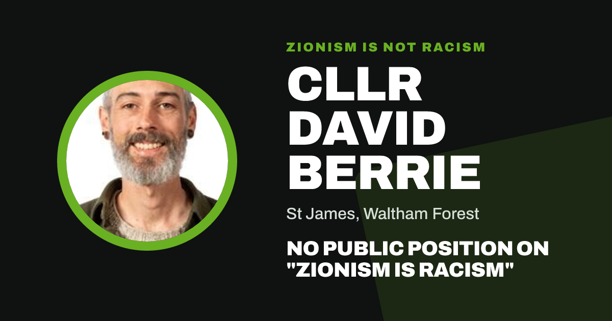 Share image: Cllr David Berrie, St James ward, Waltham Forest