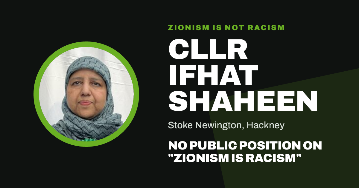 Share image: Cllr Ifhat Shaheen, Stoke Newington ward, Hackney