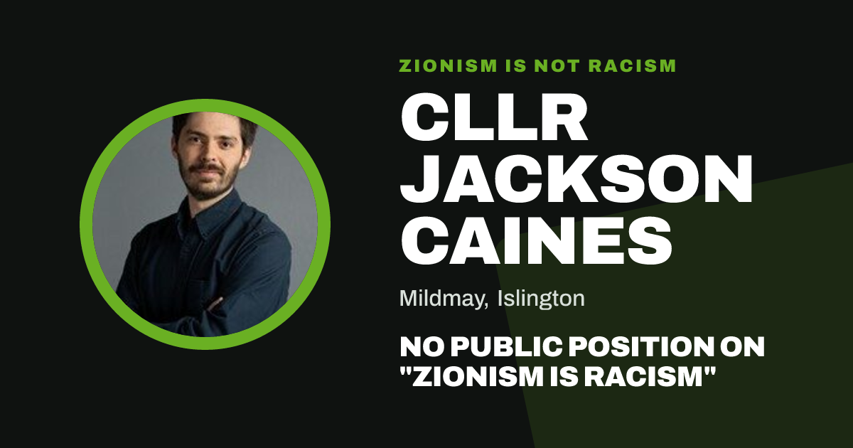 Share image: Cllr Jackson Caines, Mildmay ward, Islington