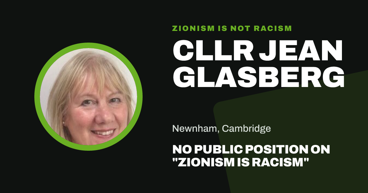 Share image: Cllr Jean Glasberg, Newnham ward, Cambridge