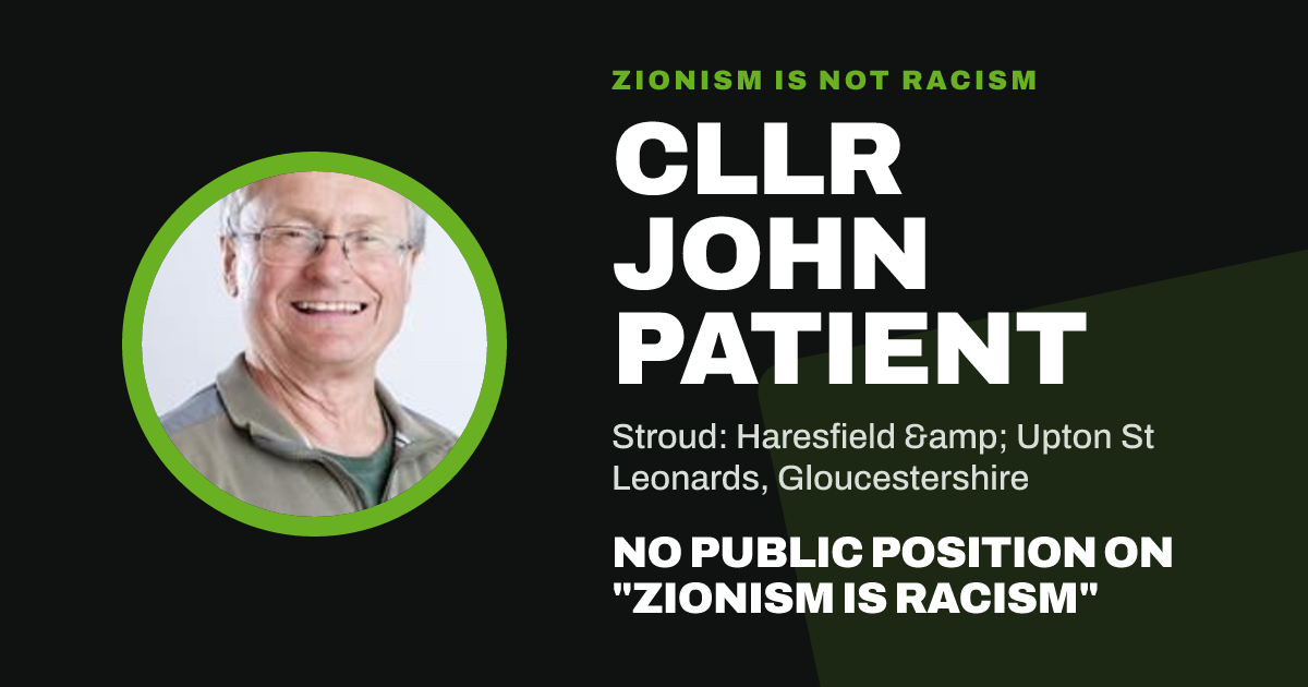 Share image: Cllr John Patient, Stroud: Haresfield & Upton St Leonards ward, Gloucestershire