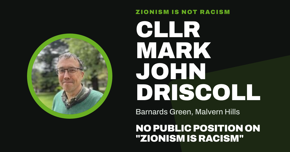 Share image: Cllr Mark John Driscoll, Barnards Green ward, Malvern Hills