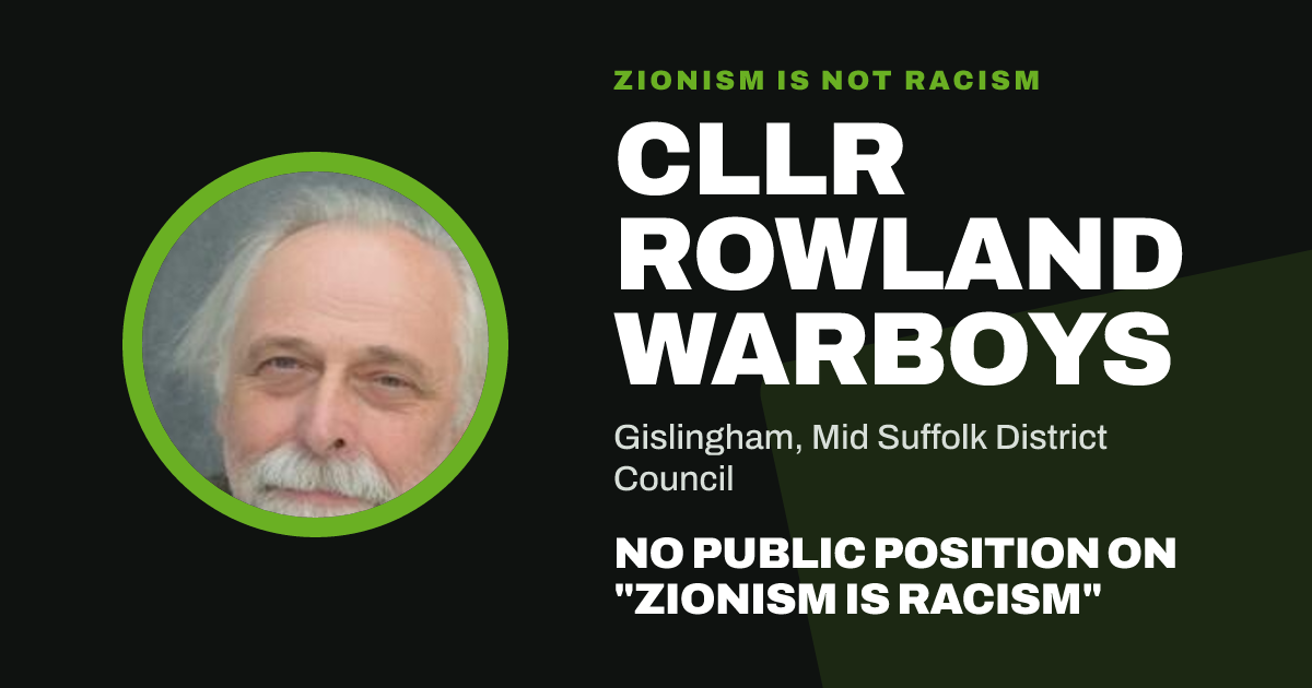 Share image: Cllr Rowland Warboys, Gislingham ward, Mid Suffolk District Council