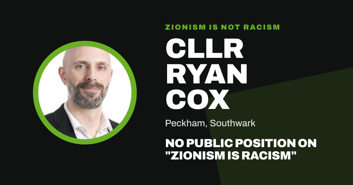 Share image: Cllr Ryan Cox, Peckham ward, Southwark