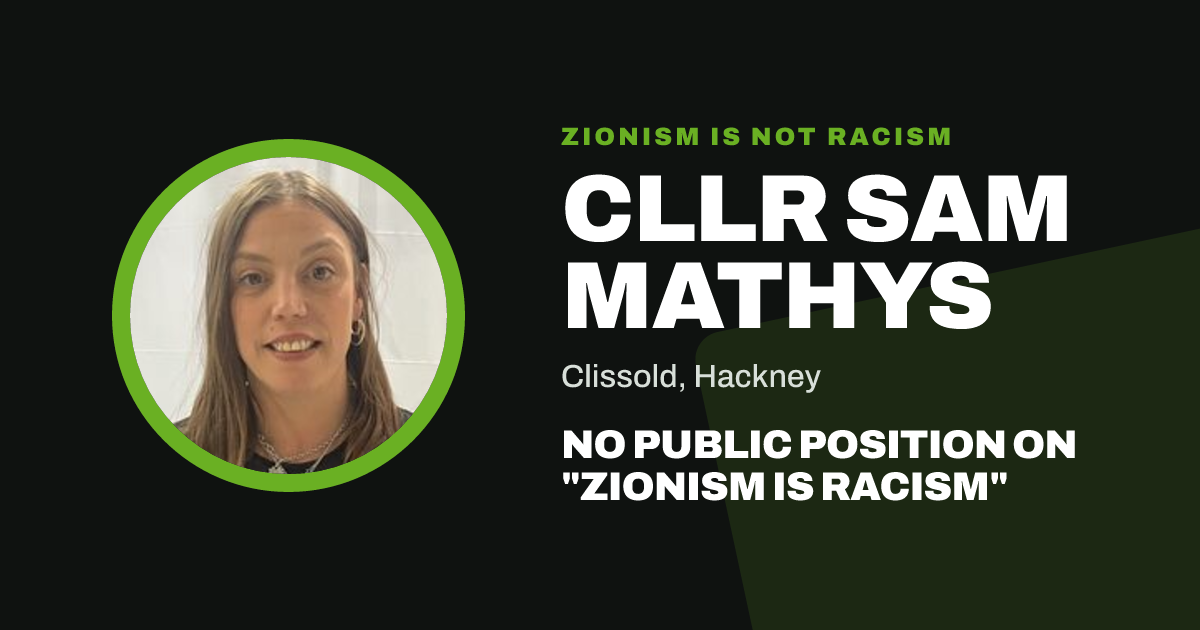 Share image: Cllr Sam Mathys, Clissold ward, Hackney