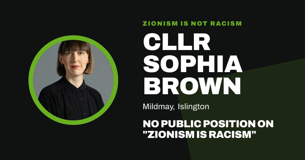 Share image: Cllr Sophia Brown, Mildmay ward, Islington