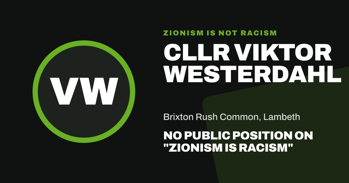 Share image: Cllr Viktor Westerdahl, Brixton Rush Common ward, Lambeth